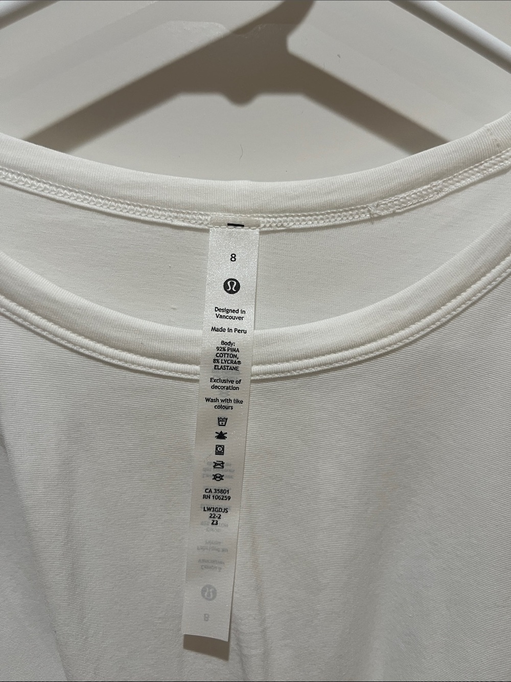 Lululemon White Twist-Front Women's Tee - Picture 3 of 6